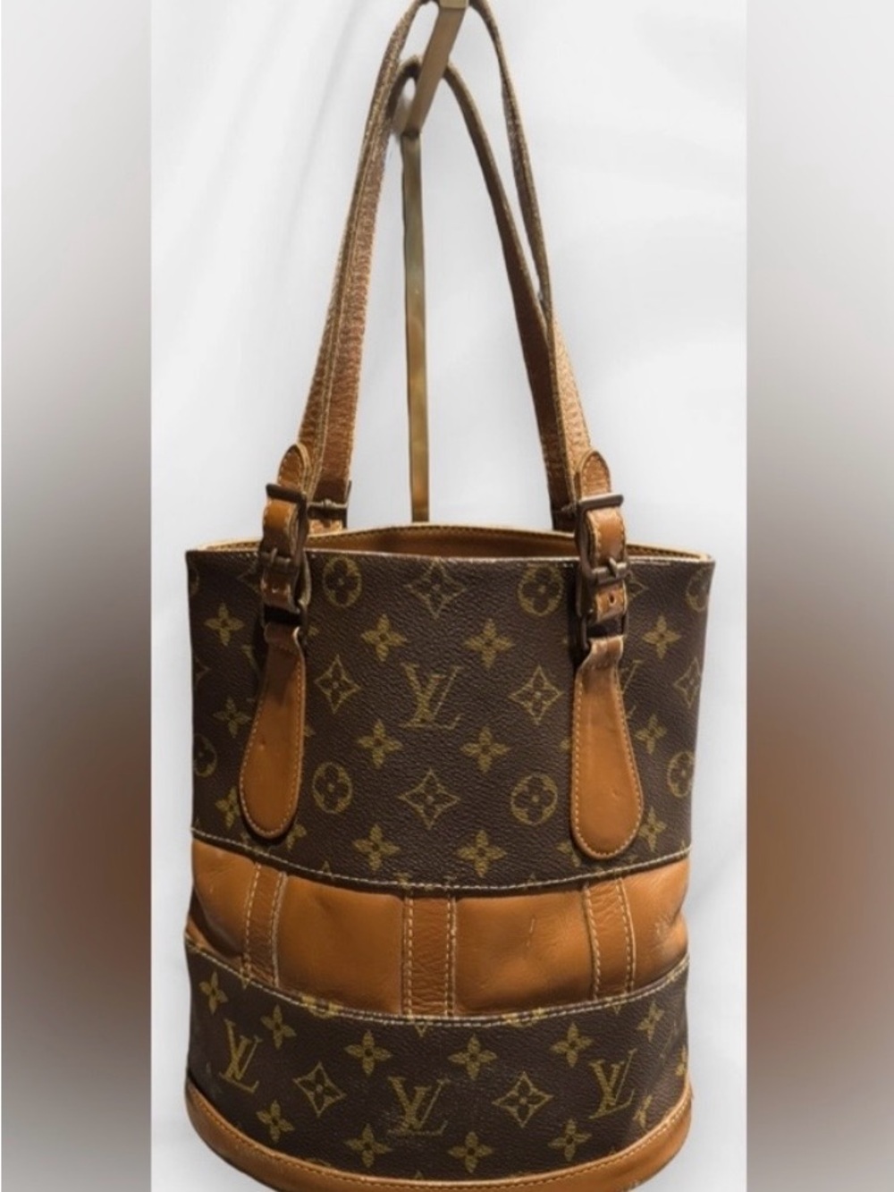 Vintage French Company Louis Vuitton Monogram Bag in Brown and Tan Leathe - Picture 3 of 11